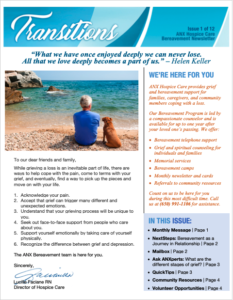 ANX Hospice Newsletter Issue 01